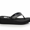 Women's Yellow Box Africa Wedge Flip-Flops