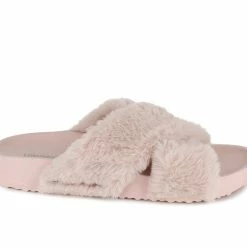 Women's Unionbay Luxe Fuzzy Slides