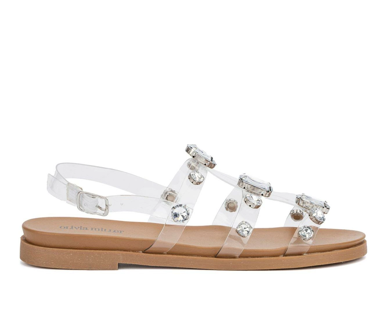 Women's Olivia Miller Crystal Clear Sandals 3 Women's Olivia Miller Crystal Clear Sandals