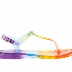 Girls' Olivia Miller Little Kid & Big Kid Tri-Color Jelly Sandals