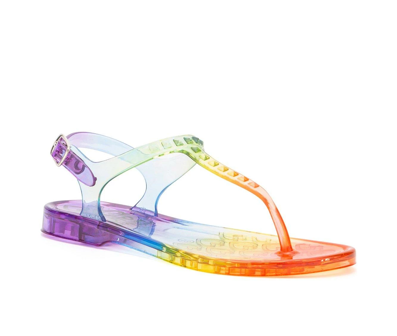 Girls' Olivia Miller Little Kid & Big Kid Tri-Color Jelly Sandals 5 Girls' Olivia Miller Little Kid & Big Kid Tri-Color Jelly Sandals - Image 3