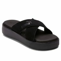 Women's Puma Platform Slide Velvet Sport Slides -Puma-shop 2 155