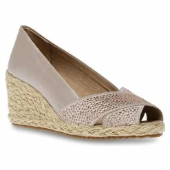 Women's Anne Klein Ezzie-C Peep Toe Espadrille Wedges -Puma-shop 2 617