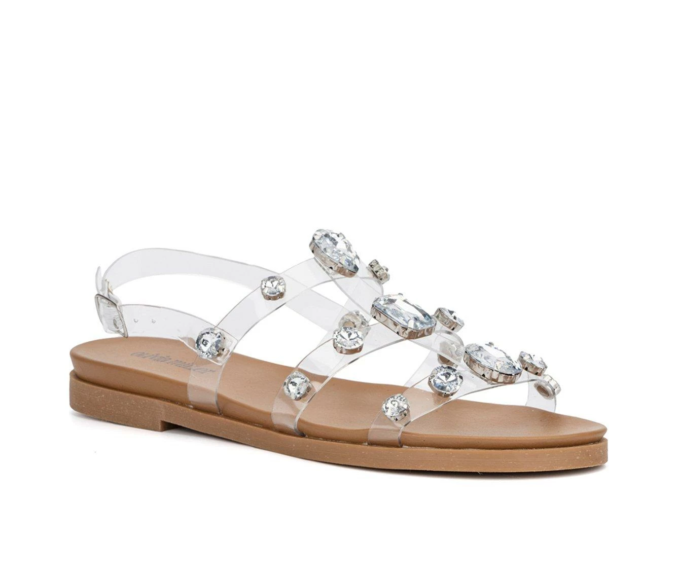 Women's Olivia Miller Crystal Clear Sandals 5 Women's Olivia Miller Crystal Clear Sandals - Image 3